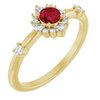 14K Yellow Ruby and .167 CTW Diamond Ring Ref. 15641441